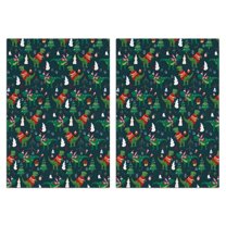 2 Pcs Funny Kitchen Towels,Green Christmas Dinosaur and Snowman Pattern Microfiber Dish Towels,Kitchen Tea Towels,Kitchen Towel Set (18" X 26")