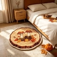 thumbnail image 6 of Zynviq Mushroom Area Rugs 23.6" X 23.6" Thanksgiving Throw Rug Polyester Round Washable Multicolor Small Rug for Couch, 6 of 6