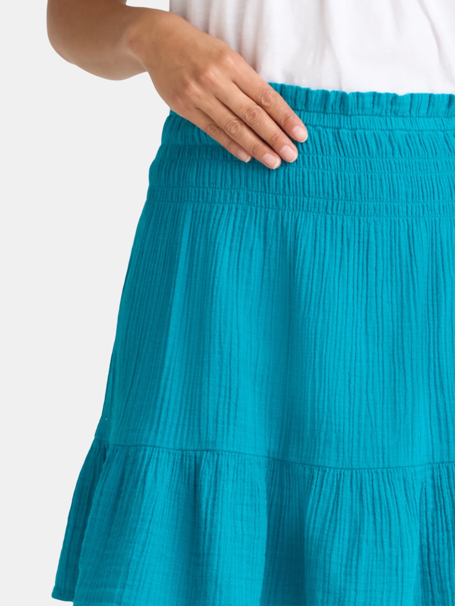 Time and Tru Women's Double Cloth Skirt, Sizes XS-XXXL