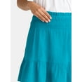 thumbnail image 4 of Time and Tru Women's Double Cloth Skirt, Sizes XS-XXXL, 4 of 5