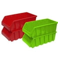 thumbnail image 1 of vintiquewise basicwise set of 4 plastic storage stacking bins, 1 of 3