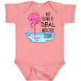 thumbnail image 3 of Inktastic Not Going to Deal with This Today- sleeping flamingo Boys or Girls Baby Bodysuit, 3 of 5