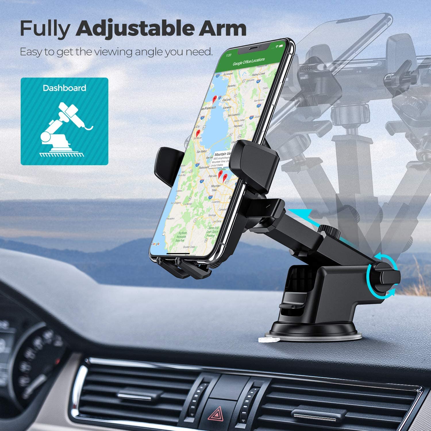 and All Phone Samsung Dashboard Car Phone Holder for iPhone Oribox Car Phone Mount