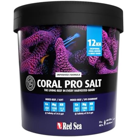 Red Sea Coral Pro Reef Salt Mix Large Bucket | Makes 175 Gallons Complete Marine Saltwater Aquarium Advanced Formula Optimal Coral Health & Stability