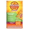 Metamucil On-the-Go, Premium Blend, Psyllium Fiber Powder Supplement, Sugar-Free with Stevia, Orange Flavor, 30 Packets