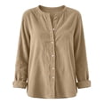 thumbnail image 6 of Lightweight Jacket Women Solid Color Long Sleeve Button Front Top For Everyday Casual Wear Spring Jackets For Women, 6 of 6