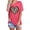 Hot Pink, variant on LUOGENLI Female T-shirts for Womens Valentine's Day Heart Print Casual Short Sleeve T Shirt for Women Fashionable Holiday Tops Womens Funny T-shirts Graphic Tees Valentines XXL