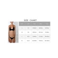 thumbnail image 2 of Seyurigaoka Women's Summer Two-Piece Bikini Split Swimsuit Set, Solid Color Pleated Bandage Halter Bra + Low-Rise Panties, 2 of 2