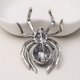 thumbnail image 4 of Broche de araña gótica con diamantes de imitación verdes, 4 of 4