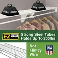 thumbnail image 3 of EZ Shelf Expandable Closet Shelf and Rod with No Brackets, 40"-73", White, 3 of 6