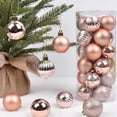 thumbnail image 2 of Bolas de árbol de Navidad de 24 piezas, colgante de 4cm, decoraciones de bolas Multicolor, conjunto de adornos para árbol de Navidad, Fiesta en casa, 2 of 4