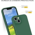 thumbnail image 3 of iPhone 13 Case,Phone Case for iPhone 13, Slim Fit Liquid Silicone Soft Gel Rubber Lightweight Microfiber Lining Shockproof Anti-Scratch Protective Phone Cover for iPhone 13 6.1'', Clover Green, 3 of 17