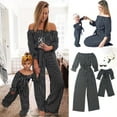 thumbnail image 5 of Vêtements Famille Royaume-Uni Mère et Fille Assortis Maman Femmes Combinaison Décontractée Tenues, 5 of 5