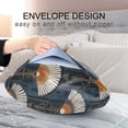 thumbnail image 4 of Yayeee Pillowcase King Size Set of 2 Satin Wrinkle Resistant Envelope Pillow Case, Orange Elegant Geometric, 4 of 8