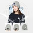 thumbnail image 3 of Gorro de Punto con Cálida Libre para Hombres con Batería Recargable USB Gris +Gorro de Punto con Cálida para Gloria Sombrero de luz cálida de invierno, 3 of 9