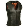 Milwaukee Leather Ladies Zipper Front Vest w/ Studding Detail (X-Large) - X-Large ML2078