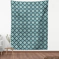 thumbnail image 4 of Ambesonne Moroccan Fabric by the Yard Upholstery, Floral Mediterranean Art, 5 Yards, Teal Petrol Blue, 4 of 5