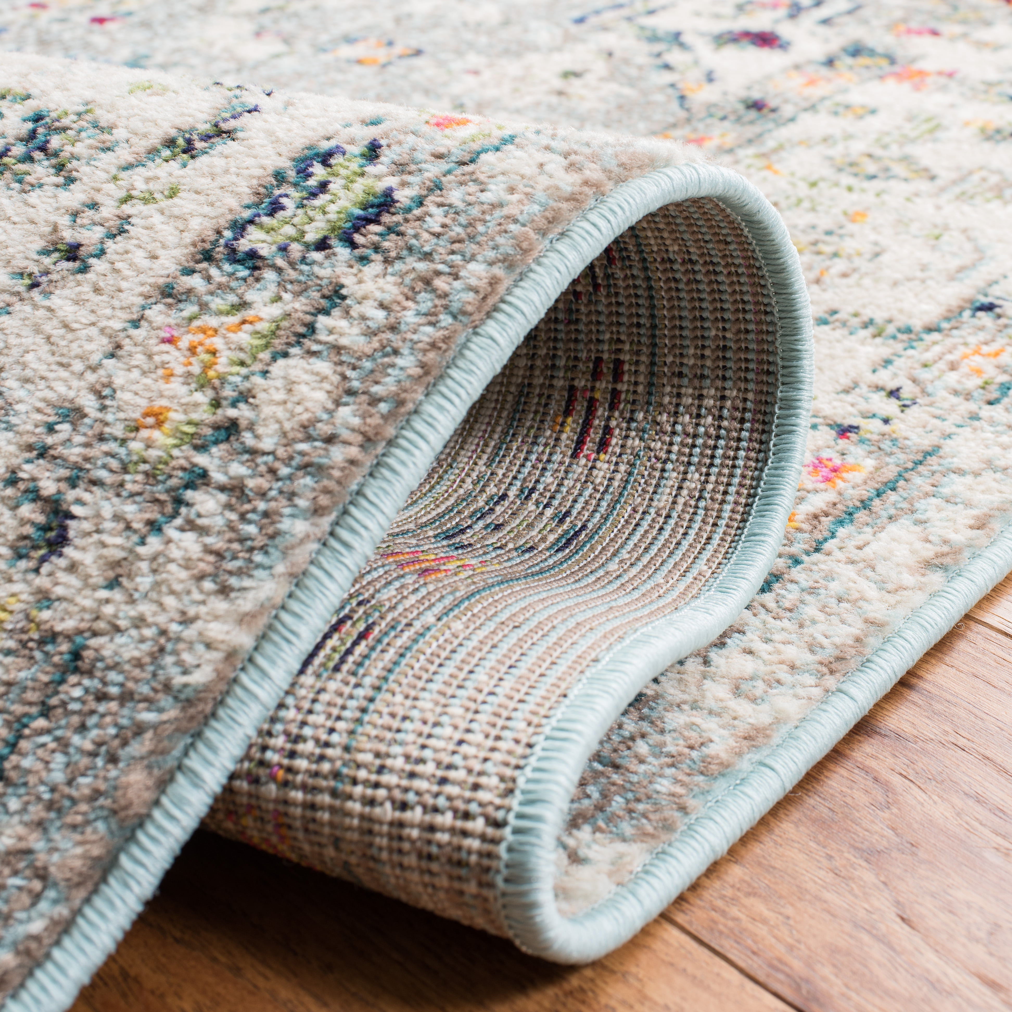 SAFAVIEH Madison Trenton Vintage Traditional Area Rug, Grey/Ivory, 8' x 10'