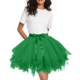 thumbnail image 2 of Women'S Solid Color Tulle Tutu Skirt, 50s Vintage Ballet Bubble Dance Skirt With Drawstring Waistband For Cos, Halloween, Carnival & Party, 2 of 4