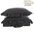 thumbnail image 2 of JML 3 Piece Quilt Set Queen Size,Ruffle Stone Washed Microfiber Bedspread Coverlet With 2 Shams, 2 of 5