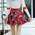 thumbnail image 2 of IROINNID Empire Waist Mini Skirts For Women A-line High Waist Culottes Pleated Skirt Print Skirt, 2 of 5