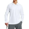 thumbnail image 4 of WTOBBY Men's Lightweight Long Sleeve Golf Shirt with Raglan Sleeve and UPF 50+ Sun Protection for Sporty Casual Wear Quick Dry Performance Shirt ,White 3XL, 4 of 4