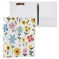 thumbnail image 4 of ALAZA Colorful Cute Flowers Hardcover 3 Ring Binder 1.5" Round Rings Interior Pockets Binders Organizer 2 Pack, 4 of 9