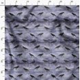 thumbnail image 3 of Soimoi Purple polyester Crepe Fabric Crow Bird Print Fabric by Yard 52 Inch Wide, 3 of 6