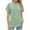 Green, variant on Posijego Women's Business Button down Shirts V Neck Short Sleeve Dress Shirt Lightweight Casual Work Blouses