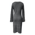 thumbnail image 5 of QHFBli Womens Long Cardigan Sweaters Oversized Bell Sleeve Open Front Button Down Casual Knit Fall Midi Dress, 5 of 5