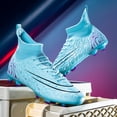 thumbnail image 2 of Botas de fútbol profesionales antideslizantes para hombre y mujer, zapatillas deportivas de entrenamiento al aire libre de alta calidad, FG/TF, nuevas, 2 of 5