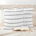 thumbnail image 3 of Outdoor Pillow Covers Boho Black Geometric Dots on White Waterproof Pillow Cases 18x18 Set of 2, Modern Simplistic Style Throw Pillow Cover Pillowcase for Patio Balcony Couch Garden, 3 of 9