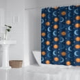 thumbnail image 2 of Blue Sun Moon Star Pattern Shower Curtain 72"x84" ,Bathroom Decorative Shower Curtains Set with 12 Hooks,Modern Waterproof Washable Shower Curtain, 2 of 6