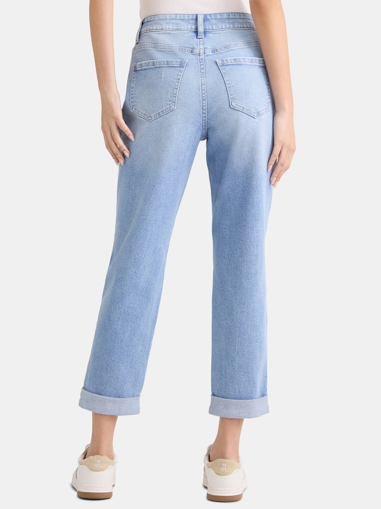 Time and Tru Women's Mid-Rise Boyfriend Jeans, 26" Inseam, Sizes 0-22