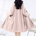 thumbnail image 6 of Htigea Long Sleeve Bathrobe for Women Velvet Short Robe Cute Lace-Up Nightgown Soft Comfy Absorbent SPA Bath Robes Khaki,Free Size, 6 of 7