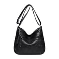 thumbnail image 4 of High Quality Women Shoulder Bag Soft PU Leather Adjustable Shoulder Strap Travel Purse Medium Handbag Simple Casual Lightweight Black, 4 of 8