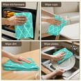thumbnail image 6 of 2 Pcs Funny Kitchen Towels,Turquoise Geometric Quatrefoil Pattern Microfiber Dish Towels,Kitchen Tea Towels,Kitchen Towel Set (18" X 26"), 6 of 7