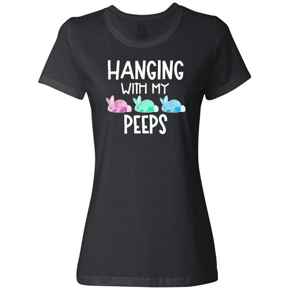 Inktastic Easter Hanging with My Peeps Pastel Bunnies Women's T-Shirt