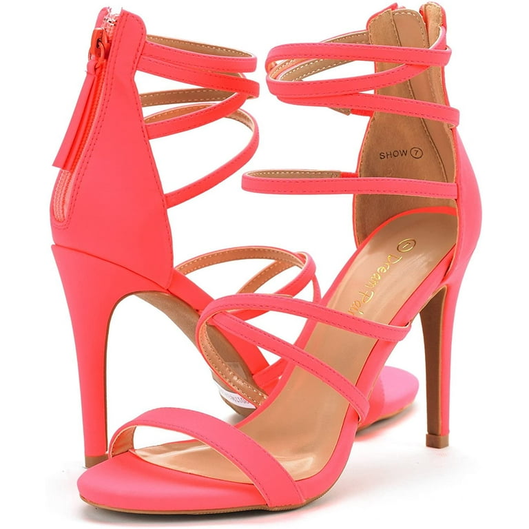 Coral on sale strappy shoes