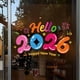 thumbnail image 5 of Pegatinas decorativas de cristal para ventanas navideñas 2026 | Calcomanía para escaparates navideños | Arte de adornos removibles con adhesiones estáticas | Diseño Multicolor Vívido | 1 Pieza |, 5 of 5