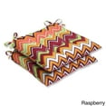 thumbnail image 4 of Pillow Perfect Outdoor/ Indoor Zig Zag Orangeaide Wrought Iron Seat Cushion (Set of 2), 4 of 4