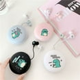 thumbnail image 2 of Universal 3.5mm Plug Bass Dinosaur White/Pink/Black/Blue In-ear Mic Wired Headphones Wired Headset Earplugs Wired Earphones PINK, 2 of 8