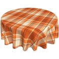 thumbnail image 1 of Fall Tablecloth 60 Inch Round Autumn Thanksgiving Plaid Table Cloth Dust-Proof Wrinkle Resistant Rustic Tablecloth for Holiday Kitchen Dining Room Party Picnic Indoor Outdoor, 1 of 5