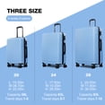 thumbnail image 5 of Travelhouse 3 Piece Hardside Luggage Set Hardshell Lightweight Suitcase with TSA Lock Spinner Wheels 20in24in28in.(Sky Blue), 5 of 9