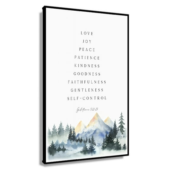 Fruit of The Spirit Galatians 5 22-23 Bible Verse Wall Art Printable Scripture Minimalist Print Baptism Gift Poster Kitchen Artwork Vertical Canvas