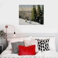 thumbnail image 5 of JEUXUS  Winter Forest Landscape Painting Moody Country Scenery Vintage Wall Art Framed Canvas Classic Art Vintage Wall Decor Winter Snow Mountin Forest Art for Home Room Bathroom Decoration, 5 of 5