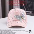 thumbnail image 4 of HuangHuanChen Womens Baseball Cap with Diamonds Adjustable Breathable Baseball Cap For Women Men Sequins Casual Sports Cap Hat Sun Hat Visor Snapback Dad Hat Pink One Size, 4 of 7