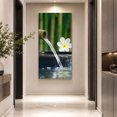thumbnail image 3 of Canvas Wall Art, Zen Stones Water Flowing Framed Canvas Prints for Living Room Hallway, Floral Green Forest Oversized Gallery Wrapped Wall Decor for Home Office, Gifts, 30"x60" Ship Next Day, 3 of 9