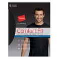 thumbnail image 2 of Hanes 738994441867 Ultimate Mens Comfort Fit Ultra Soft Cotton & Modal Black & Grey Undershirt, Large - Pack of 4, 2 of 3