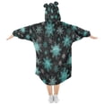 thumbnail image 2 of BZSMCE Wearable Blanket Hoodie Fashion Snowteal Home Wear, 2 of 7